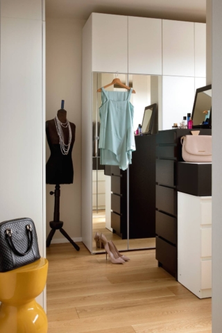 una stanza cabina armadio