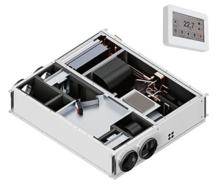 L'unità compatta orizzontale AIRFRESH S40HSC di RBM per la ventilazione meccanica controllata, deumidifica e tratta l'aria con recupero del calore ad alto rendimento. www.rbm.eu