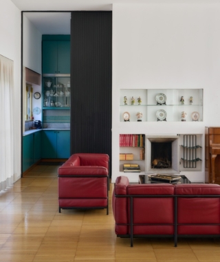 Gli interni di Villa Pestarini sono originali, scelti da Franco Albini. foto Luigi Fiano