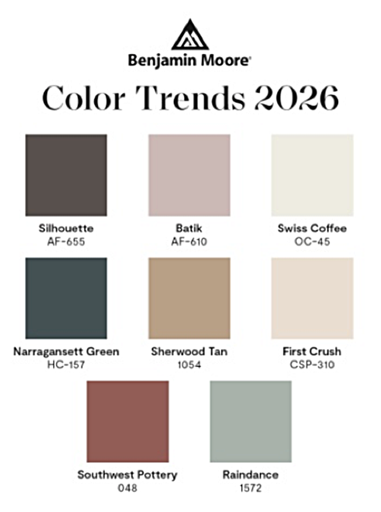 Benjamin Moore Color Trends 2026