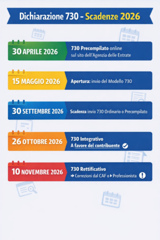 Dichiarazione 730 – Scadenze 2026