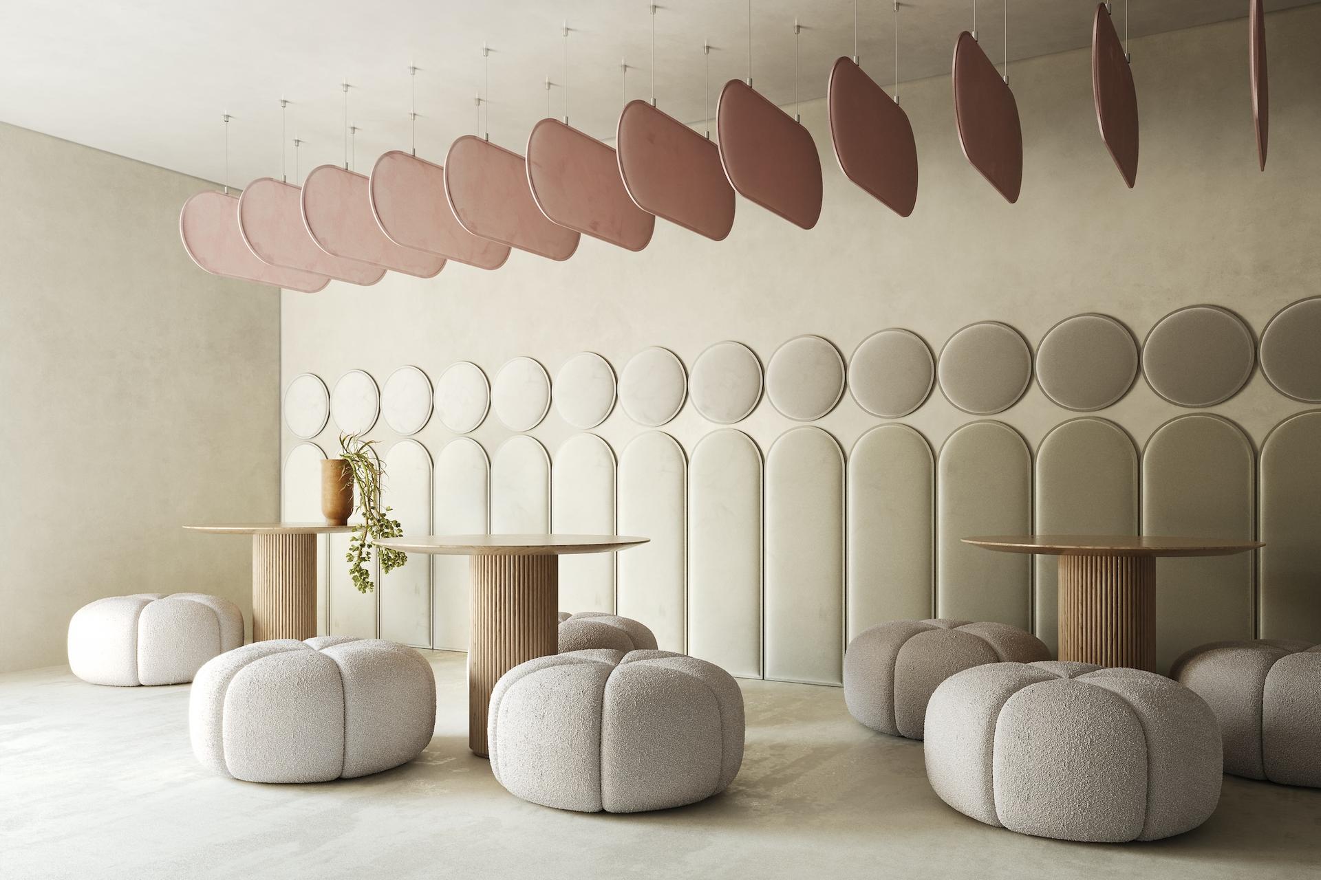 I pannelli bifacciali fonoassorbente Silhouette di Isolspace uniscono la semplicità e la perfezione del cerchio alla leggerezza di forme ovali e sinuose. Tre pannelli di diverse dimensioni, perfetti da soli ma che raggiungono il massimo del loro potenziale quando combinati. Diverse tipologie di applicazioni: Wall, baffle, ceiling, desk, stand and totem.
Disponibile in quattro diverse palette di tessuti. https://isolspace.it/it/collezioni/panoramica-silhouette/