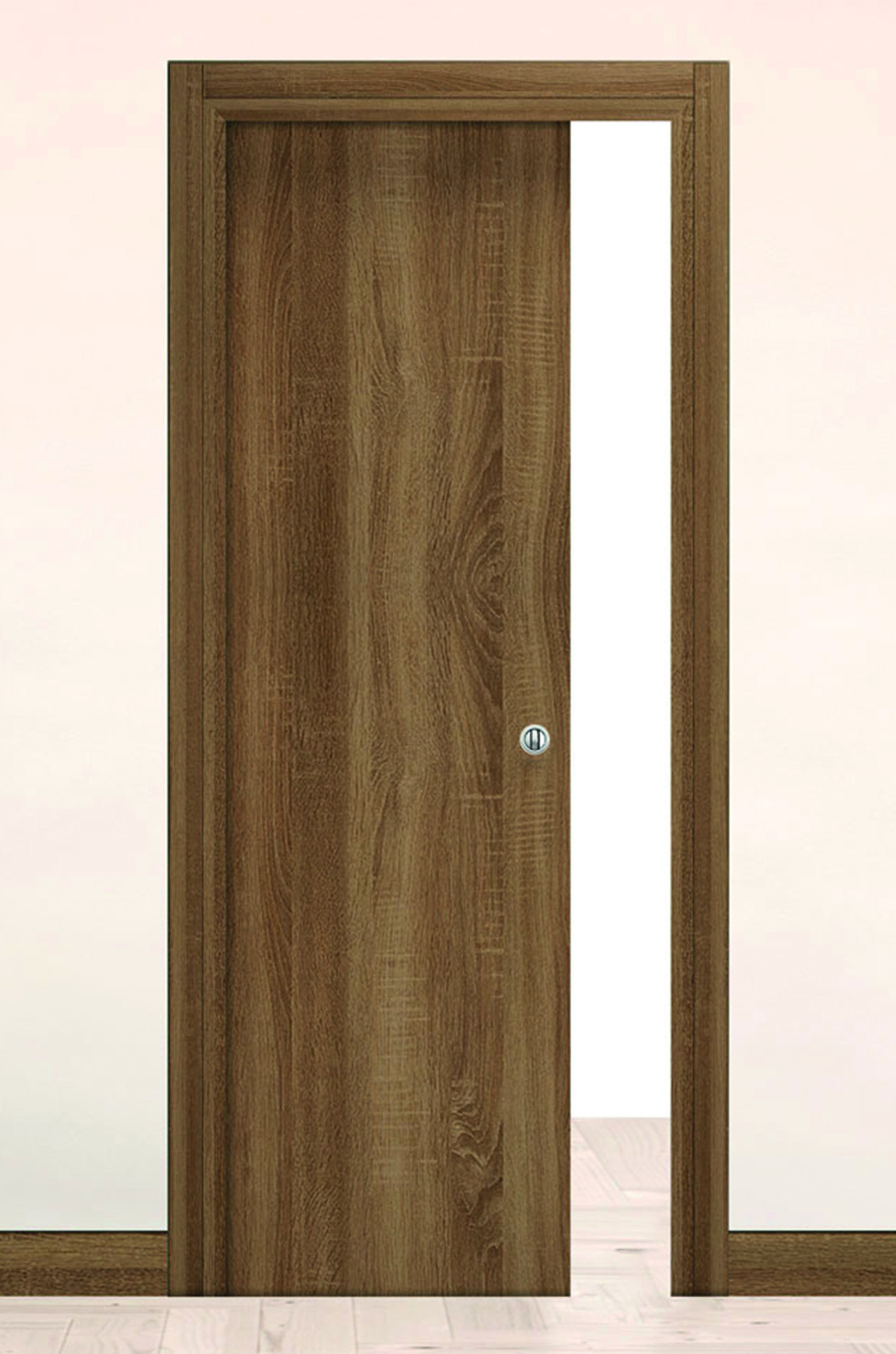 La porta scorrevole con anta a scomparsa in legno Bambù di Leroy Merlin è realizzata con apertura reversibile, finitura microtek e serratura meccanica, il telaio è prodotto in MDF. Ideale per ottimizzare lo spazio perché l’anta scorre e scompare nel muro, la maniglia è inclusa, misura L 80 x H 210 cm, prezzo 199,90. www.leroymerlin.it