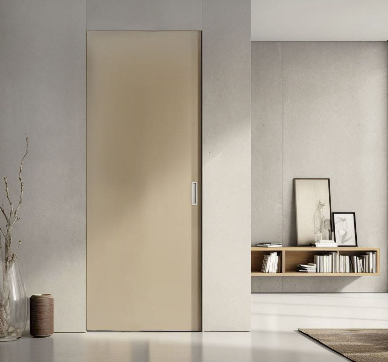 La porta scorrevole filomuro Easy di Mito è senza stipiti e mostrine, il controtelaio è adatto a tutti i tipi di parete, un prodotto pensato per ridurre i tempi di cantiere e offrire la massima flessibilità progettuale. Offre un’ampia possibilità di personalizzazione e una rapida evasione anche per i fuori misura, in foto nella finitura dorata misura L 80 x H 240 cm, prezzo il controtelaio 510 euro e il pannello laccato 560 euro + Iva. www.mito.it