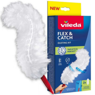 Il piumino catturapolvere Flex & Catch cattura fino a 3 volte più polvere rispetto ai piumini tradizionali. Prezzo: 4,49 euro su https://www.vileda.it/spolverino-flessibile-manico-corto Il piumino catturapolvere Flex & Catch cattura fino a 3 volte più polvere rispetto ai piumini tradizionali. Prezzo: 4,49 euro su https://www.vileda.it/spolverino-flessibile-manico-corto