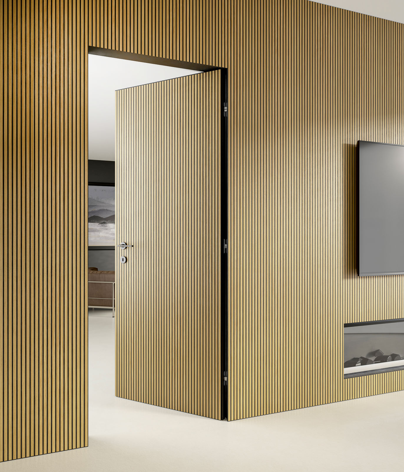 Porte Flessya N00, cannettato Rovere 
