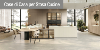 Cucina moderna con isola, tra design e funzionalità: un progetto con due modelli Stosa complementari