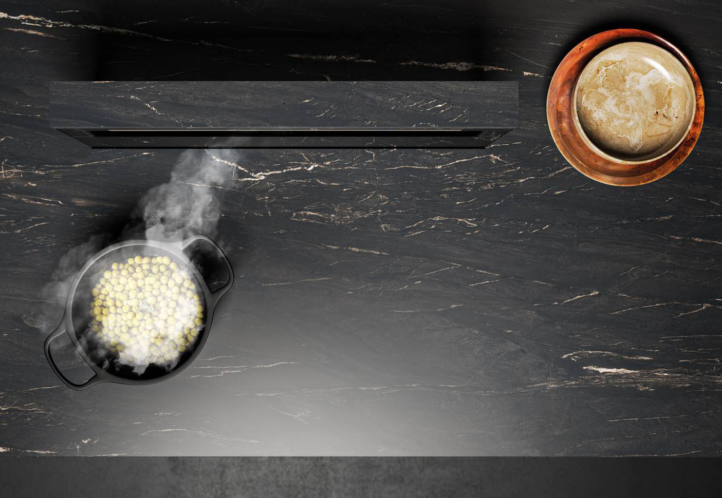 Con il concept progettuale Mimesis, Falmec esplora un nuovo linguaggio progettuale in cui l’aria, metaforicamente interpretata da molecole circolari, viene aspirata da soluzioni che scelgono di non imporsi nell’ambiente cucina, ma di nascondersi al suo interno. Un “polmone” nascosto, una presenza silenziosa che respira insieme allo spazio domestico e che si integra sempre di più nei piani di lavoro, nel soffitto e persino in lampade sospese, dissolvendo il confine tra visibile e invisibile. Ne è un esempio la cappa Level Invisible che scompare alla vista grazie al pannello superiore, personalizzabile con lo stesso materiale del worktop. Compatibile con sistemi a gas e induzione, offre un effetto visivo uniforme ed essenziale. Level Invisible si solleva con un tocco della mano, basta poi un semplice gesto per regolare l’aspirazione attraverso la pulsantiera touch con 3 velocità + boost posizionata frontalmente. È disponibile nella misura da 90 cm, è realizzata in alluminio satinato e vetro fumé, arricchiti da una strip led con luce dinamica, e, grazie alla tecnologia Dialogue System, può essere controllata direttamente da piano a induzione Falmec, mediante controllo touch integrato e connessione wireless a radiofrequenza per un uso intuitivo e sincronizzato. www.falmec.com
FTK 		Pad 4 Stand C22