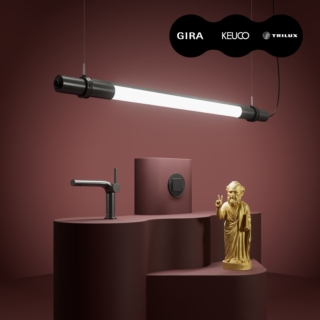 All’interno di BERÜHRUNGSPUNKTE (letteralmente “punti di contatto”) Keuco si presenta con la collezione di rubinetterie EDITION 400. Caratterizzata da forme morbide e fluide, la collezione combina volumi organici e contorni lineari trasformando il miscelatore in un elemento scultoreo. Il miscelatore monocomando con leva laterale è progettato per evitare schizzi d’acqua e mantenere la superficie pulita. Il simbolo Vitruv è l’elemento narrativo e visivo che accompagna il percorso espositivo e diventa chiave di lettura del progetto BERÜHRUNGSPUNKTE. www.keuco.com – Fuorisalone, BERÜHRUNGSPUNKTE, Corso Garibaldi 34, Milano