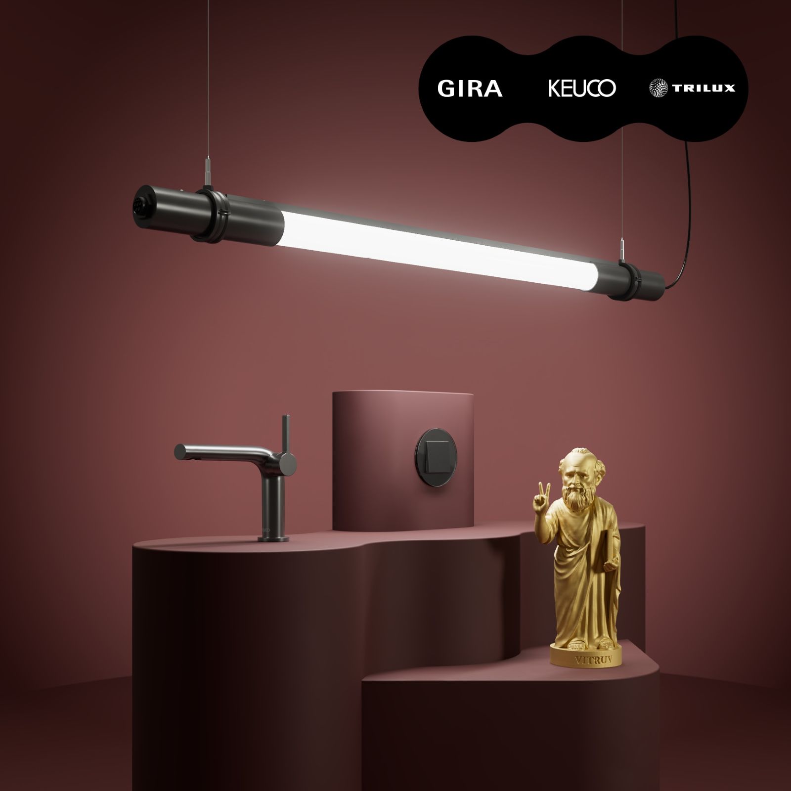 All’interno di BERÜHRUNGSPUNKTE (letteralmente “punti di contatto”) Keuco si presenta con la collezione di rubinetterie EDITION 400. Caratterizzata da forme morbide e fluide, la collezione combina volumi organici e contorni lineari trasformando il miscelatore in un elemento scultoreo. Il miscelatore monocomando con leva laterale è progettato per evitare schizzi d’acqua e mantenere la superficie pulita. Il simbolo Vitruv è l’elemento narrativo e visivo che accompagna il percorso espositivo e diventa chiave di lettura del progetto BERÜHRUNGSPUNKTE. www.keuco.com – Fuorisalone, BERÜHRUNGSPUNKTE, Corso Garibaldi 34, Milano