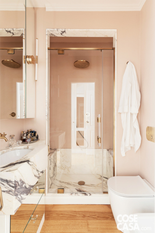 bagno rosa e marmo