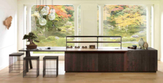 Stile Zen per la cucina Emotions 7.30 Roble Negro di Porcelanosa che si focalizza, grazie anche all'assenza di pensili, su un unico modulo centrale a isola per un’estetica pulita e architettonica. Le basi sono realizzate con materiali esclusivi come il rovere nero; il top integra i piani cottura nella superficie XLIGHT Liem Grey Silk. Prezzo su richiesta. https://www.porcelanosa.com