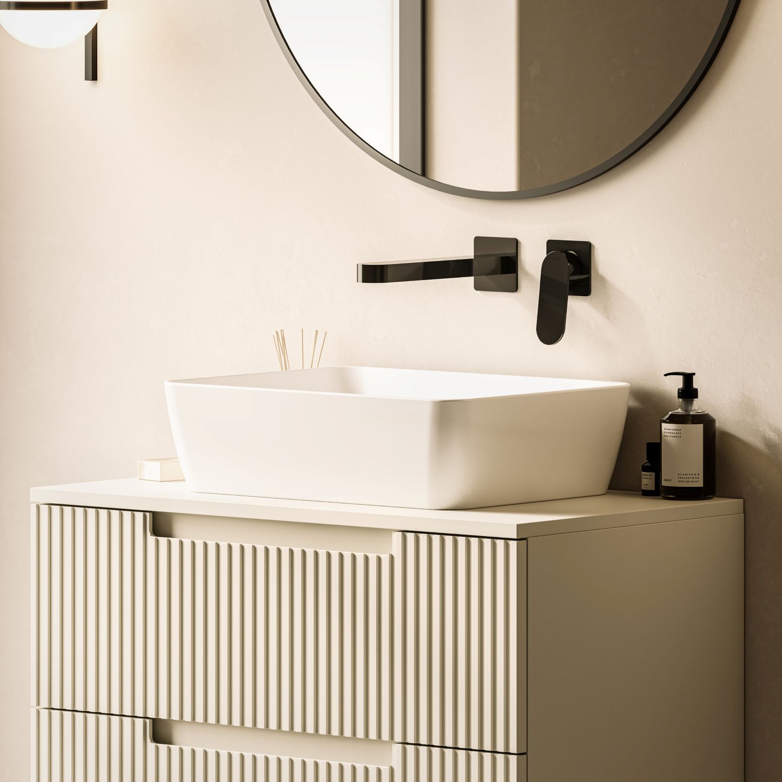 Il mobile sospeso Trames C 60 di GSI è dotato di gole verticali e di una caratteristica gola centrale. Questa collezione è pensata sia per lavabi da incasso sia per lavabi da appoggio, è disponibile per modelli con una o due altezze di cassetto e con ante a battente in un’ampia gamma di colori laccati opachi. Il modello in foto misura L 60 x P 50 x H 52 cm
Prezzo, Iva esclusa, 1.016 euro. www.gsiceramica.it Il mobile sospeso Trames C 60 di GSI è dotato di gole verticali e di una caratteristica gola centrale. Questa collezione è pensata sia per lavabi da incasso sia per lavabi da appoggio, è disponibile per modelli con una o due altezze di cassetto e con ante a battente in un’ampia gamma di colori laccati opachi. Il modello in foto misura L 60 x P 50 x H 52 cm
Prezzo, Iva esclusa, 1.016 euro. www.gsiceramica.it