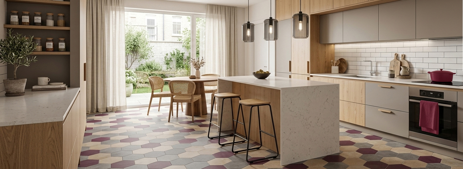 mod cucina con accessori porpora