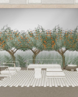 Collezione outdoor di Molteni&C. a Garden Senato, Via Senato 14