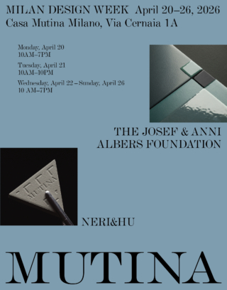 Nuove superfici ceramiche d'autore (ispirate a Josef Albers e altre firmate Neri&Hu) a Casa Mutina in via Cernaia 1A