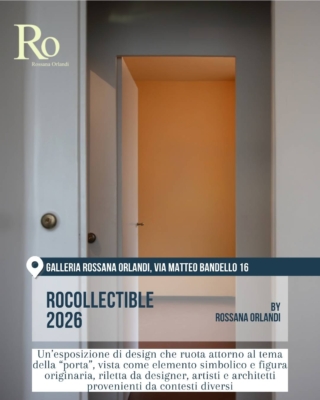 Porta aperta nella Galleria Rossana Orlandi per la mostra “RoCollectible 2026”.
