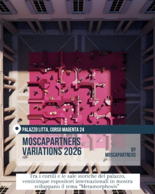 Palazzo Litta con allestimento fucsia di Moscapartners Variations 2026.