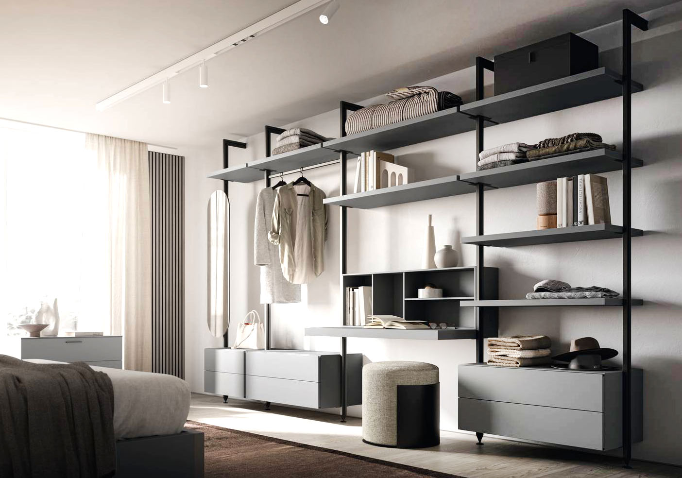 In occasione della Milano Design Week Santalucia Mobili apre le porte del suo nuovo spazio e presenta The Homy Idea in cui racconta l'abitare contemporaneo. Un focus  particolare è dedicato ai sistemi modulari, sia per la zona giorno sia per quella notte, in grado di dare vita a soluzioni versatili e trasversali come il sistema Urban. https://santaluciamobili.it - Fuorisalone, Design Store – Via Molino delle Armi 2A, Milano.