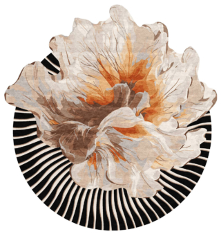 Il nuovo tappeto Amber Bloom di Sitap incarna una visione espressiva audace in cui il motivo floreale si esprime con forza ed energia, nelle tonalità calde e con forme contemporanee.  https://www.sitap.it – Salone del Mobile 2026, padiglione 03, Stand C05.