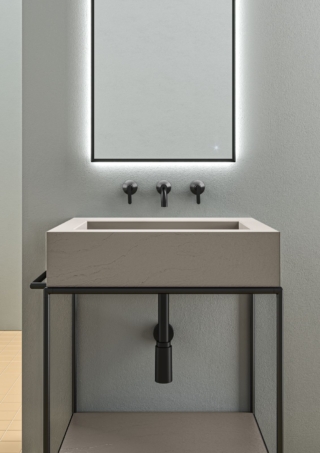 Il telaio Tuby System Alublack di Arblu sostiene il lavamani Animè in Well Ghiaia con ripiano. Misura L 60 x P 45,5 x H 74 cm e costa, Iva esclusa, 423 euro. Prezzo del top piano per ripiano in Well Ghiaia nella misura L 60 x P 45,5 cm, Iva esclusa, 325 euro. www.arblu.it Il telaio Tuby System Alublack di Arblu sostiene il lavamani Animè in Well Ghiaia con ripiano. Misura L 60 x P 45,5 x H 74 cm e costa, Iva esclusa, 423 euro. Prezzo del top piano per ripiano in Well Ghiaia nella misura L 60 x P 45,5 cm, Iva esclusa, 325 euro. www.arblu.it