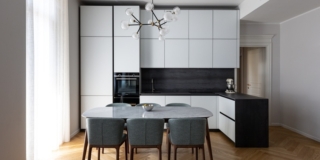 Berti parquet Terra Gold spina di pesce cucina