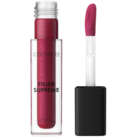 Filler Supreme Lucidalabbra di Catrice è un gloss volumizzante per labbra luminose e visibilmente più piene, che leviga le linee sottili con un effetto filler-like senza pizzicore. Con peptidi e acido ialuronico, trattiene l’idratazione fino a 12 ore. Il morbido applicatore doe-foot garantisce un’applicazione precisa e un effetto gloss immediato. Prezzo 3,99 euro. www.catrice.eu