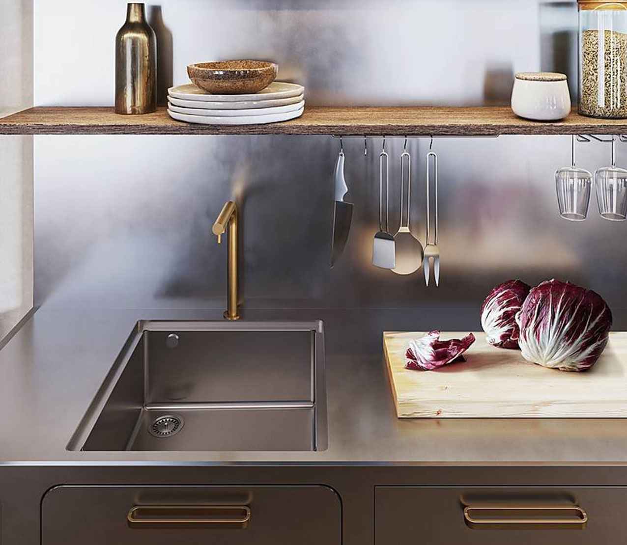 L'acciaio inox AISI 304 di Ego di Abimis è resistente alla corrosione,
a temperature fino
a 500 °C ed è adatto al contatto con gli alimenti. Prezzo
da rivenditore. www.abimis.com