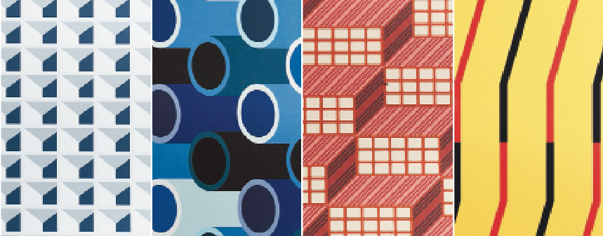 I pattern pop della collezione Work in Progress (design Mario Scairato) di Abet Laminati
nascono dalla reinterpretazione grafica di materiali edilizi e di cantiere. Prezzo da rivenditore. www.abetlaminati.com