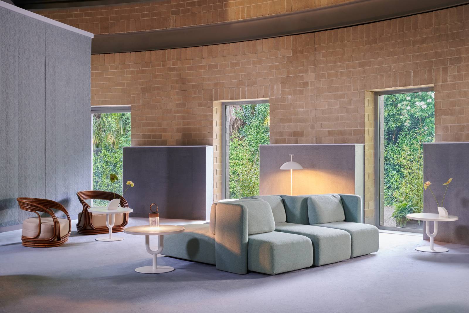 La nuova Lounge Esedra di Villa Erba, riprogettata da Cristina Celestino Studio (©valentinasommariva)