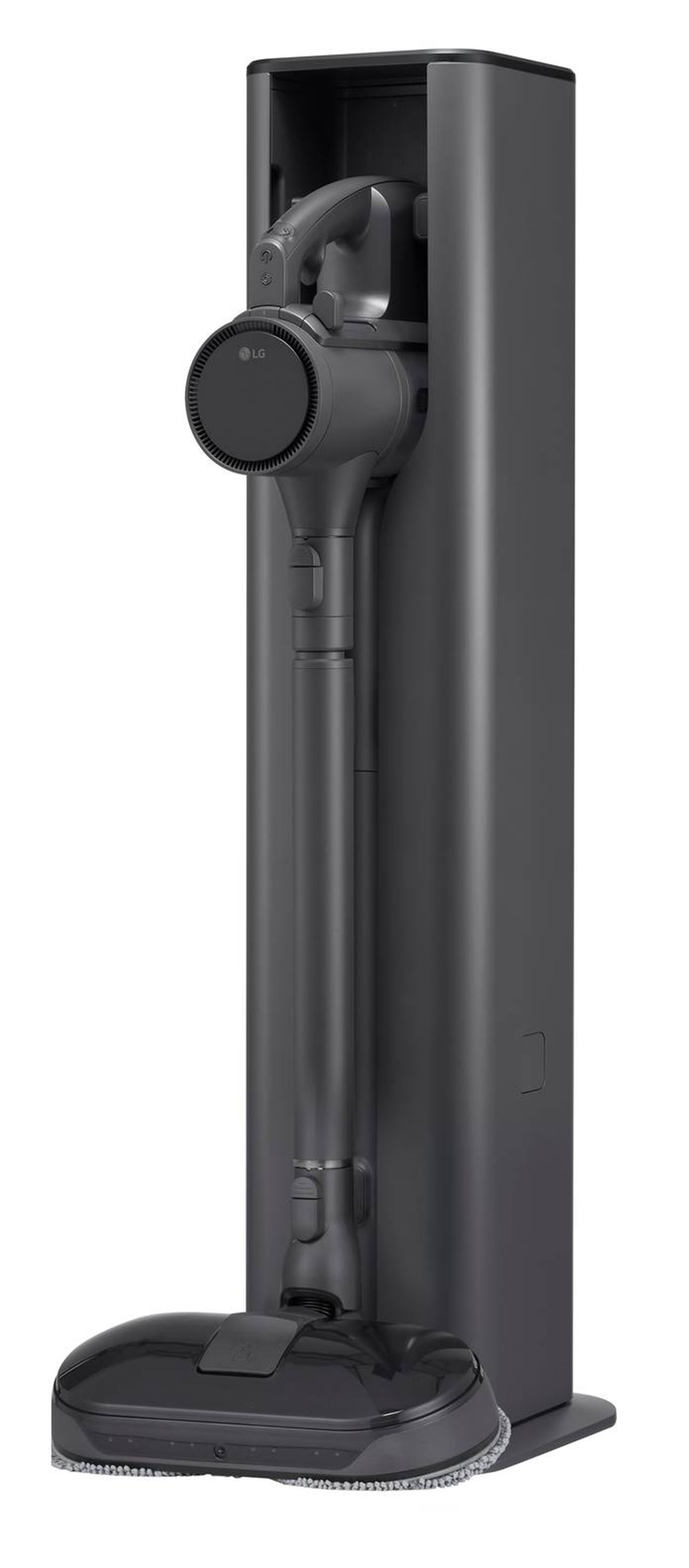 La stazione di ricarica All-in-One dell’aspirapolvere CordZero™ All-in-One A9TX di Lg ha sistema di aspirazione integrato in grado di svuotare automaticamente il contenitore della polvere quando l’elettrodomestico viene risposto. Con una potenza di aspirazione fino a 280W e tecnologia LG Kompressor™, che comprime la polvere aumentando la capacità del contenitore fino a 2,4 volte, ha display Full Touch, posizionato sull’impugnatura, per visualizzare lo stato della batteria, di selezionare la modalità di aspirazione e di visualizzare eventuali notifiche ed errori. Controllabile e monitorabile anche attraverso l’app, ha spazzole Dual Floor Max che si adattano ad ogni superficie. Prezzo 799 euro. www.lg.com