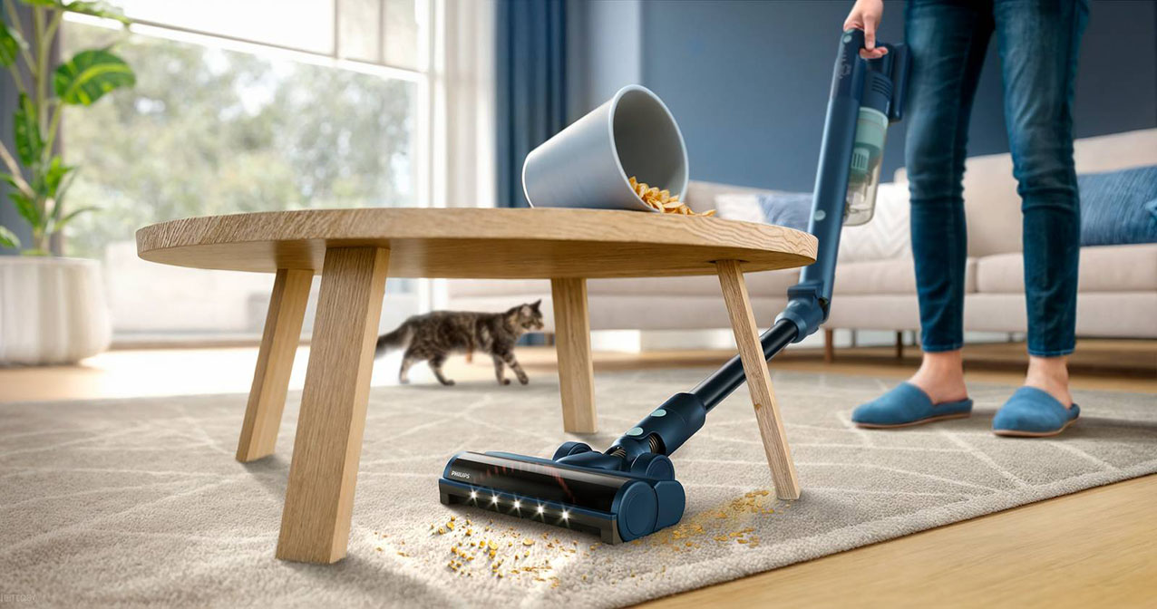 Nell’aspirapolvere flessibile Serie 5000 XC5242/10 di Philips la tecnologia PowerCyclone 10 e il motore digitale PowerBlade generano una velocità del flusso d'aria fino a 840 l/min per una raccolta accurata di polvere e sporco con consumi ridotti. Pulisce fino a 195 mq in modalità Eco e 70 mq in modalità Turbo e può essere fornito con batteria aggiuntiva. Ha display intuitivo che mostra lo stato della batteria e accessori come la bocchetta a lancia lunga e lo strumento combinato 2 in 1 per la pulizia di angoli difficili e superfici delicate. Prezzo 419 euro. www.philips.it