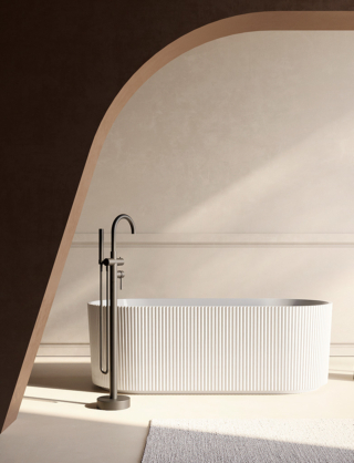 La vasca freestanding Agrigento di Colacril in acrilico ricorda le antiche colonne dei tempi antichi. È studiata per l’installazione a centro stanza. Misura L 170 x P 80 x H 60 cm. Prezzo, Iva esclusa, 2.500 euro. www.colacril.it
Foto: vasca freestanding Agrigento di Colacril La vasca freestanding Agrigento di Colacril in acrilico ricorda le antiche colonne dei tempi antichi. È studiata per l’installazione a centro stanza. Misura L 170 x P 80 x H 60 cm. Prezzo, Iva esclusa, 2.500 euro. www.colacril.it
Foto: vasca freestanding Agrigento di Colacril