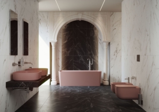 La vasca freestanding Quadra nella finitura Camelia, rosa opaco, di SDR è realizzata in Livin-Stone®, materiale durevole e facile da pulire e antibatterico. È disponibile nei colori Magnesio, Panna, Celeste, Beige, Grigio, Rosa, Verde e Bosco. Misura L 170 x P 70 x H 50 cm. Prezzo, Iva esclusa, 7.271 euro. https://sdrceramiche.it/ La vasca freestanding Quadra nella finitura Camelia, rosa opaco, di SDR è realizzata in Livin-Stone®, materiale durevole e facile da pulire e antibatterico. È disponibile nei colori Magnesio, Panna, Celeste, Beige, Grigio, Rosa, Verde e Bosco. Misura L 170 x P 70 x H 50 cm. Prezzo, Iva esclusa, 7.271 euro. https://sdrceramiche.it/
