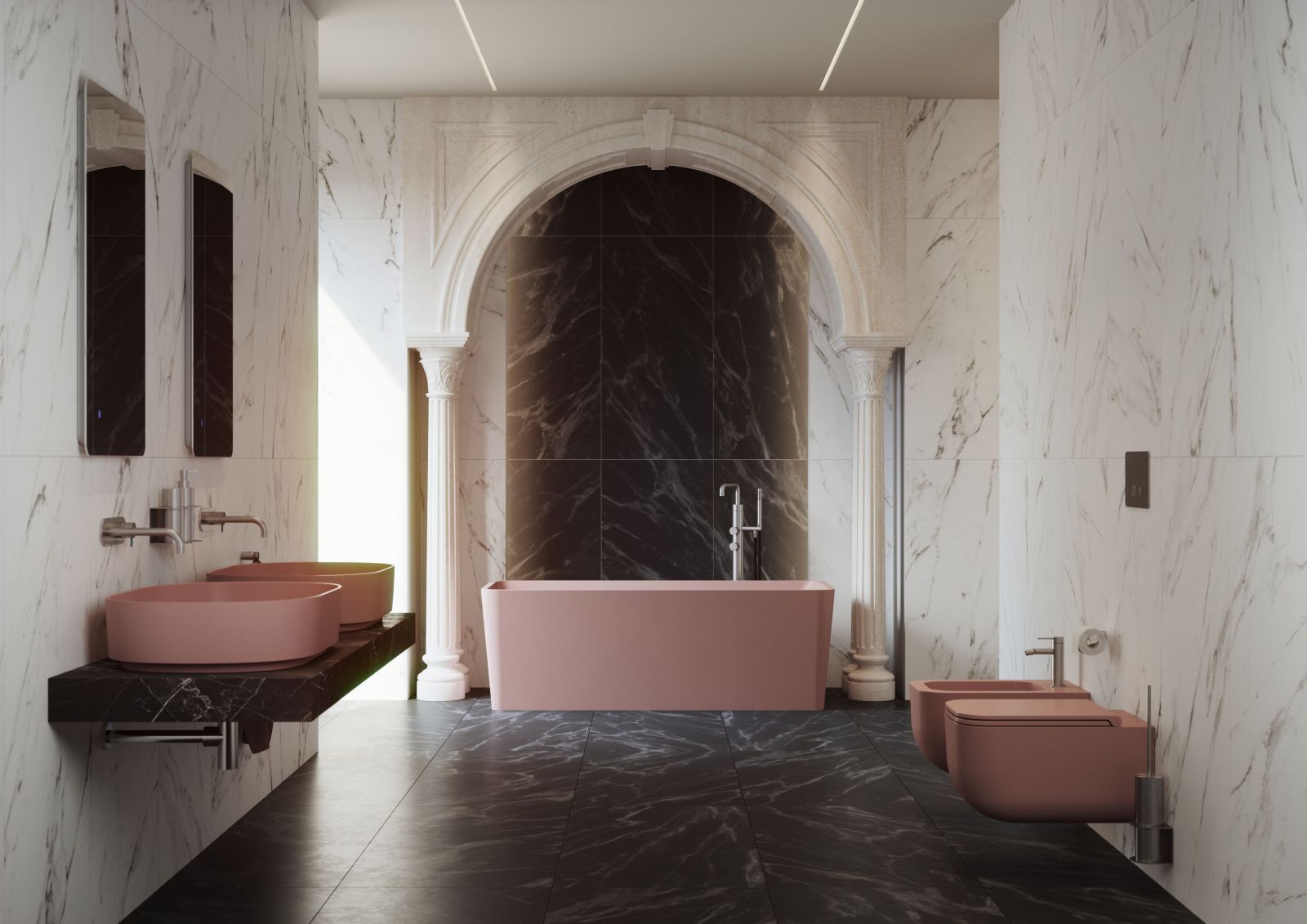 La vasca freestanding Quadra nella finitura Camelia, rosa opaco, di SDR è realizzata in Livin-Stone®, materiale durevole e facile da pulire e antibatterico. È disponibile nei colori Magnesio, Panna, Celeste, Beige, Grigio, Rosa, Verde e Bosco. Misura L 170 x P 70 x H 50 cm. Prezzo, Iva esclusa, 7.271 euro. https://sdrceramiche.it/ La vasca freestanding Quadra nella finitura Camelia, rosa opaco, di SDR è realizzata in Livin-Stone®, materiale durevole e facile da pulire e antibatterico. È disponibile nei colori Magnesio, Panna, Celeste, Beige, Grigio, Rosa, Verde e Bosco. Misura L 170 x P 70 x H 50 cm. Prezzo, Iva esclusa, 7.271 euro. https://sdrceramiche.it/