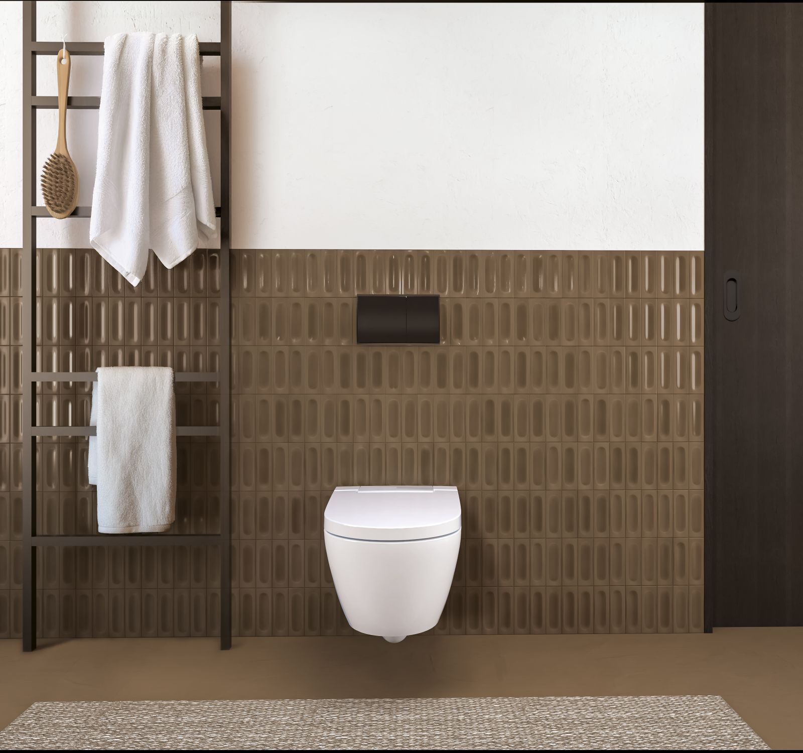 AquaClean Alba di Geberit è un vaso smart con funzione di lavaggio integrato. Integra le funzioni di un wc e di un bidet con la tecnologia WhirlSpray (acqua calda miscelata ad aria) e l'erogatore oscillante. È gestibile in modo smart tramite telecomando e l’app Geberit Home che permettono di regolare la temperatura e l’intensità del getto d'acqua attraverso 5 livelli di pressione. Grazie alla tecnologia di risciacquo TurboFlush integrata è possibile risciacquare la ceramica in modo accurato e silenzioso. È dotato di pulizia automatica dell'erogatore prima e dopo l'uso con acqua fresca. Misura L 37,5 x P 56,5 cm. Prezzo, Iva esclusa, 1.000 euro. www.geberit.it