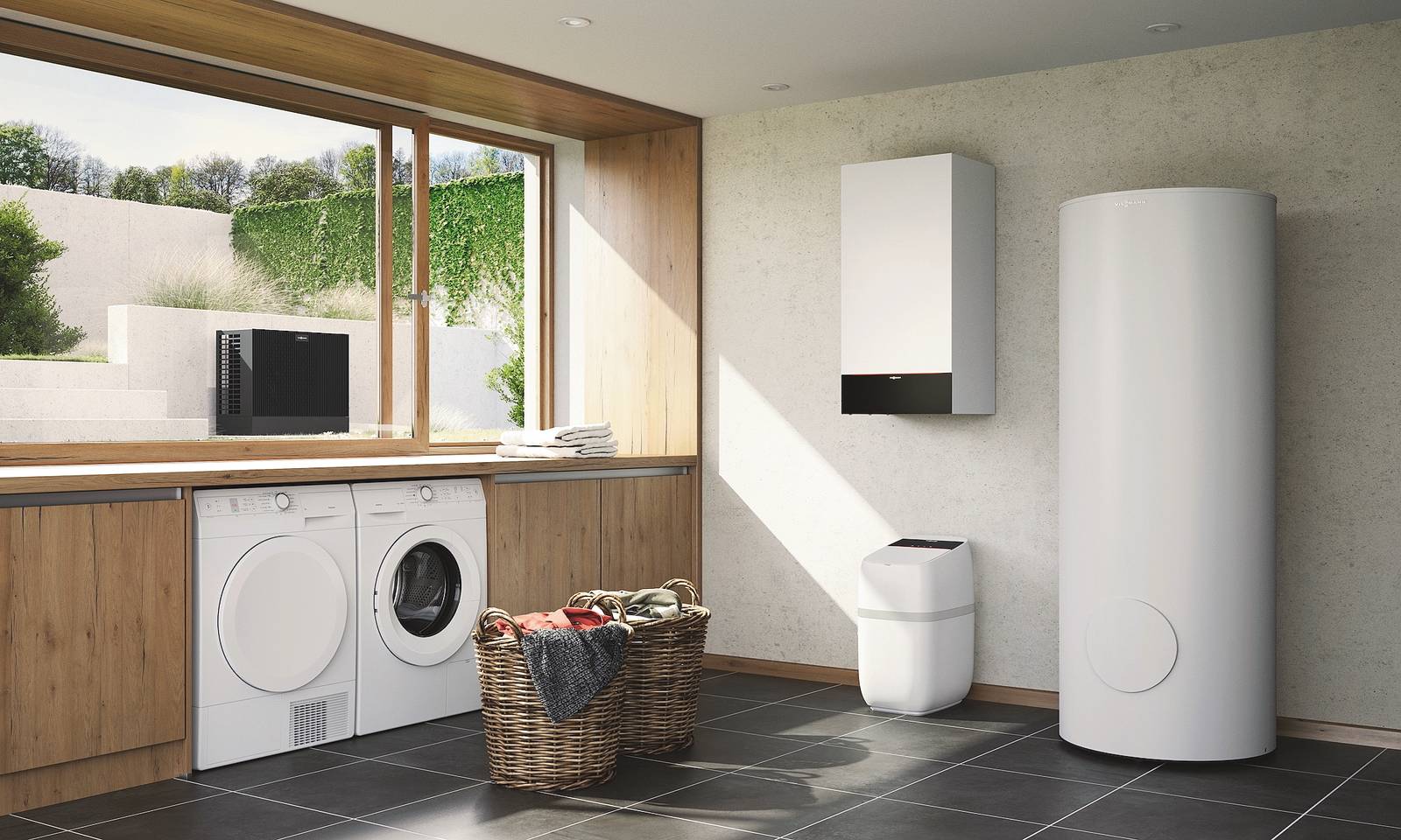 Per quanto riguarda il rilievo delle perdite d'acqua sul pavimento o presso gli scarichi, i sensori dialogano con l'addolcitore via Bluetooth®.Gli addolcitori Vitoset Aqua di Viessmann forniscono acqua trattata e proteggono dai danni dovuti al calcare sugli impianti. Sono disponibili in cinque taglie con una portata da 15 a 28 litri al minuto. Il sistema di addolcimento può essere aggiunto come ulteriore componente all’app gratuita ViCare, con la quale si possono controllare le condizioni operative del dispositivo tramite smartphone. Prezzo da rivenditore. Per quanto riguarda il rilievo delle perdite d'acqua sul pavimento o presso gli scarichi, i sensori dialogano con l'addolcitore via Bluetooth®.Gli addolcitori Vitoset Aqua di Viessmann forniscono acqua trattata e proteggono dai danni dovuti al calcare sugli impianti. Sono disponibili in cinque taglie con una portata da 15 a 28 litri al minuto. Il sistema di addolcimento può essere aggiunto come ulteriore componente all’app gratuita ViCare, con la quale si possono controllare le condizioni operative del dispositivo tramite smartphone. Prezzo da rivenditore.