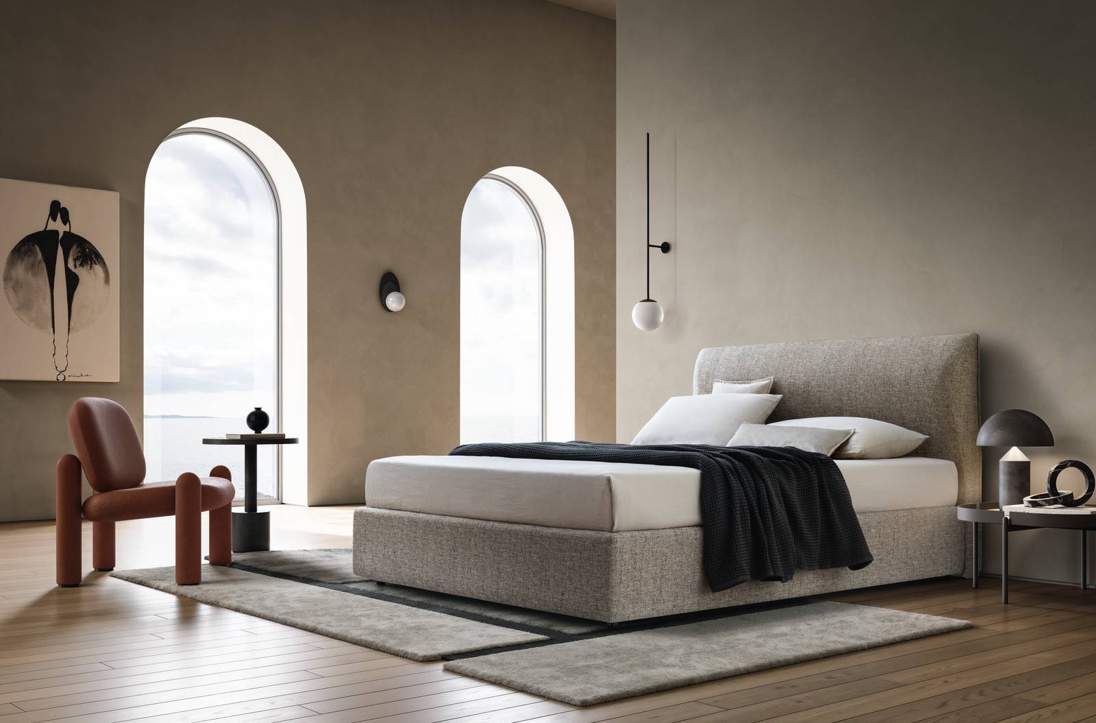 Letto Wave, collezione 2026, di Ennerev Letto Wave, collezione 2026, di Ennerev