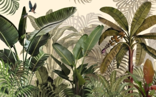 Una fotomurale di alta qualità è un modo per creare dei fuori scala e ampliare la percezione dello spazio. (Piante nella giungla in vendita su www.cartadaparati.com) Una fotomurale di alta qualità è un modo per creare dei fuori scala e ampliare la percezione dello spazio. (Piante nella giungla in vendita su www.cartadaparati.com)