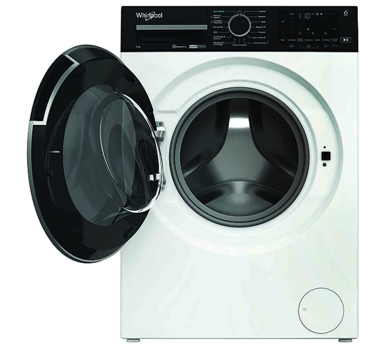 La lavatrice WPM 911W ADS IT di Whirlpool da 9 kg ha sistema di dosaggio automatico Auto Dose con sensori per ridurre del 25% il consumo di acqua. In classe di efficienza energetica A, ha velocità di centrifuga massima di 1.400 giri/min. È dotata di connessione HomeWhiz. Misura L 60 x P 58 x H 84,5 cm.