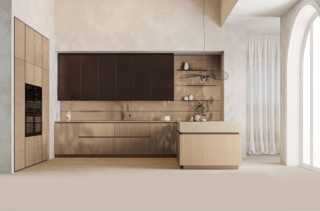 Il programma Daytona di Arrex privilegia superfici di qualità e qui ha il piano in due spessori di Marmo Pietra Olivo Spazzolato, pensili Loft 2.2 PET Metallo Babilonia, boiserie a pannelli impiallacciati Rovere Sunrise. www.arrex.it Il programma Daytona di Arrex privilegia superfici di qualità e qui ha il piano in due spessori di Marmo Pietra Olivo Spazzolato, pensili Loft 2.2 PET Metallo Babilonia, boiserie a pannelli impiallacciati Rovere Sunrise. www.arrex.it