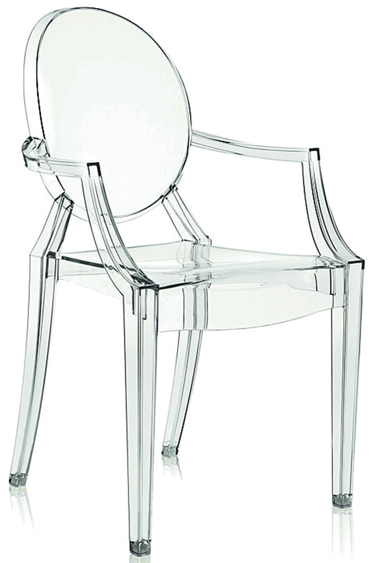 Prodotta in un unico stampo, in policarbonato, Louis Ghost di Kartell è stabile, resistente, a prova di urti e agenti atmosferici, impilabile fino a 6 pezzi. Misura L 54 x P 55 x H 93-67-47 cm. Due costano 700 euro. www.kartell.com Prodotta in un unico stampo, in policarbonato, Louis Ghost di Kartell è stabile, resistente, a prova di urti e agenti atmosferici, impilabile fino a 6 pezzi. Misura L 54 x P 55 x H 93-67-47 cm. Due costano 700 euro. www.kartell.com