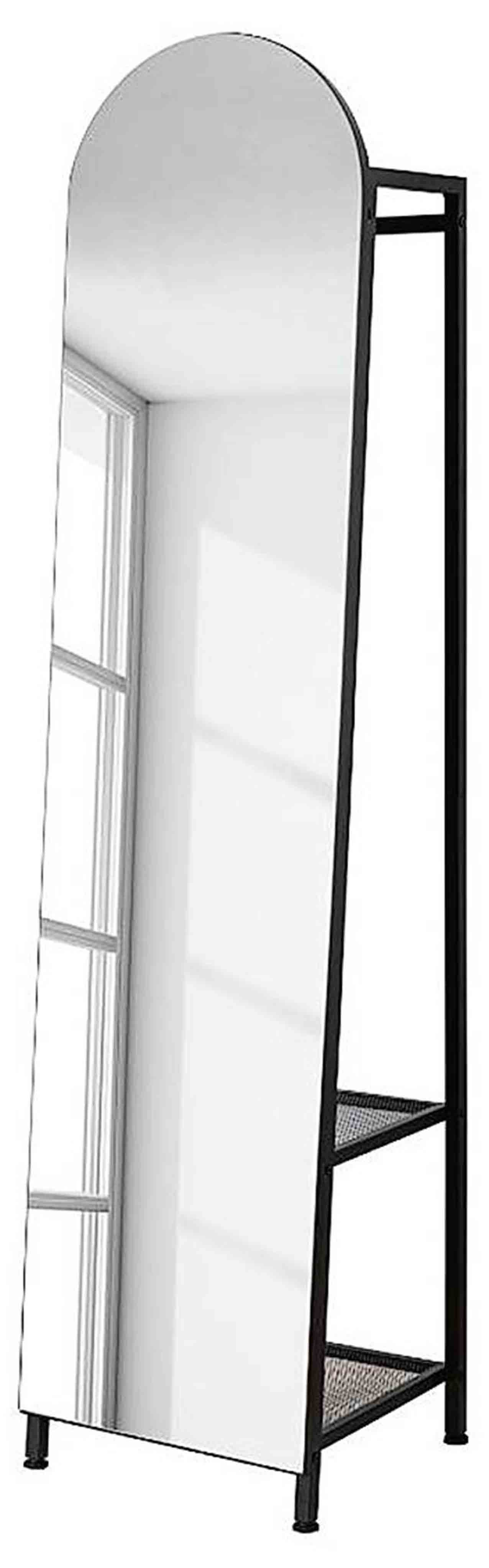 Lo specchio Huffie di Loftscape, in ferro verniciato a polvere, è anche scaffale, misura L 40 x P 36 x H 165 cm. Costa 79,99 euro. In vendita su www.home24.it. Lo specchio Huffie di Loftscape, in ferro verniciato a polvere, è anche scaffale, misura L 40 x P 36 x H 165 cm. Costa 79,99 euro. In vendita su www.home24.it.