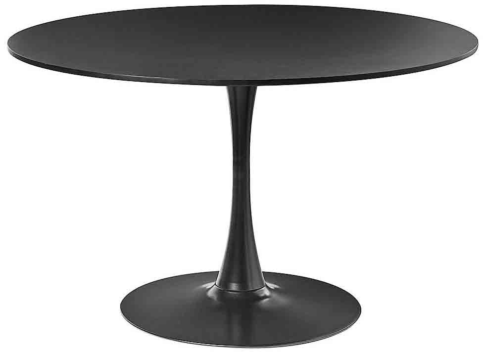 Il tavolo Boca di Beliani ha il piano rotondo in Mdf di altissima qualità e il basamento centrale in metallo. Misura Ø 120 x H 74 cm. Costa 349 euro. www.beliani.it Il tavolo Boca di Beliani ha il piano rotondo in Mdf di altissima qualità e il basamento centrale in metallo. Misura Ø 120 x H 74 cm. Costa 349 euro. www.beliani.it