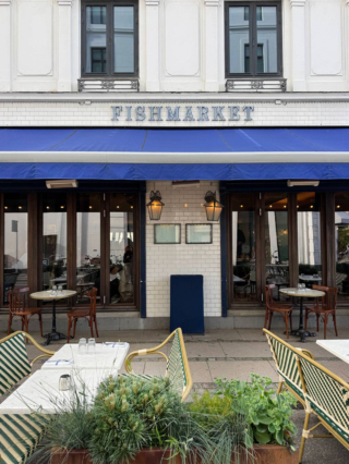Tenda ristorante blu