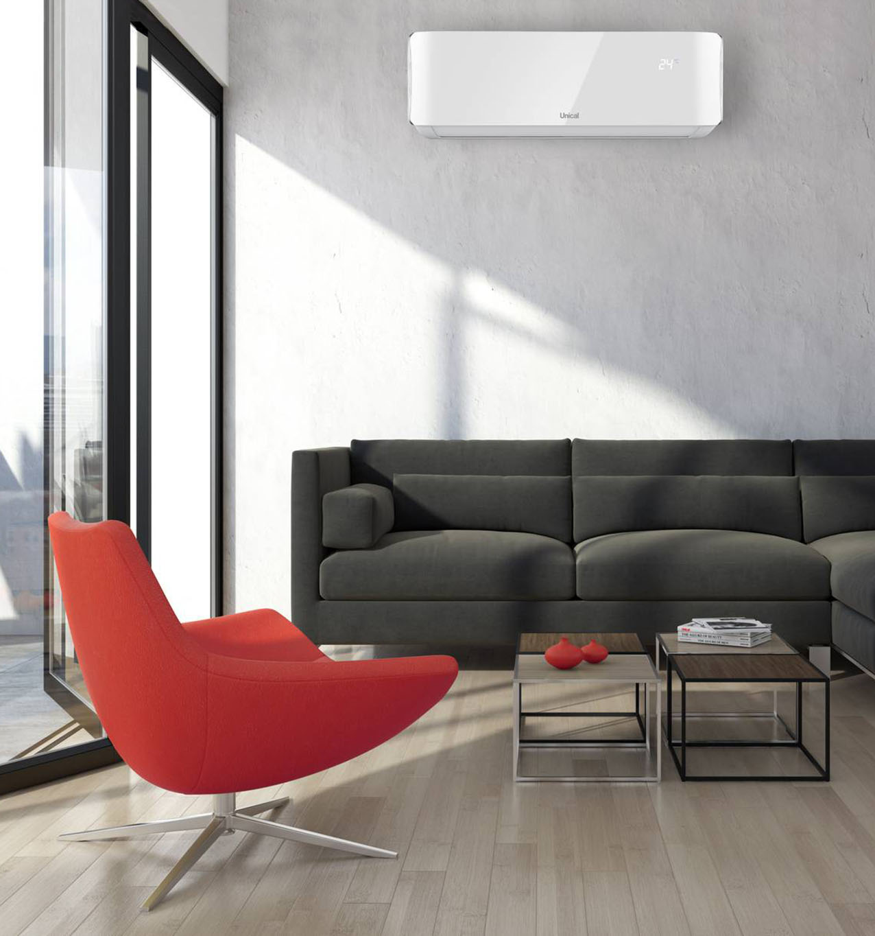 I 4 modelli della serie airCRISTAL di Unical, tutti disponibili in pompa di calore Inverter, utilizzano il gas ecologico R32 come fluido refrigerante. Caratterizzati da linee linee armoniose ed arrotondate della scocca frontale e da un elegante profilo trasparente in PMMA, sono disponibili in più potenze. Il modello da 9.000 Btu/h ha uno spessore di soli 19 cm. In classe A++, ha il ventilatore regolabile a 6 velocità con selezione automatica e l’effetto 3D di oscillazione automatica dei deflettori offre una ottimale distribuzione dell’aria. È dotato di funzione di autopulizia. Prezzo a partire da 835 euri (installazione esclusa) www.unicalag.it I 4 modelli della serie airCRISTAL di Unical, tutti disponibili in pompa di calore Inverter, utilizzano il gas ecologico R32 come fluido refrigerante. Caratterizzati da linee linee armoniose ed arrotondate della scocca frontale e da un elegante profilo trasparente in PMMA, sono disponibili in più potenze. Il modello da 9.000 Btu/h ha uno spessore di soli 19 cm. In classe A++, ha il ventilatore regolabile a 6 velocità con selezione automatica e l’effetto 3D di oscillazione automatica dei deflettori offre una ottimale distribuzione dell’aria. È dotato di funzione di autopulizia. Prezzo a partire da 835 euri (installazione esclusa) www.unicalag.it