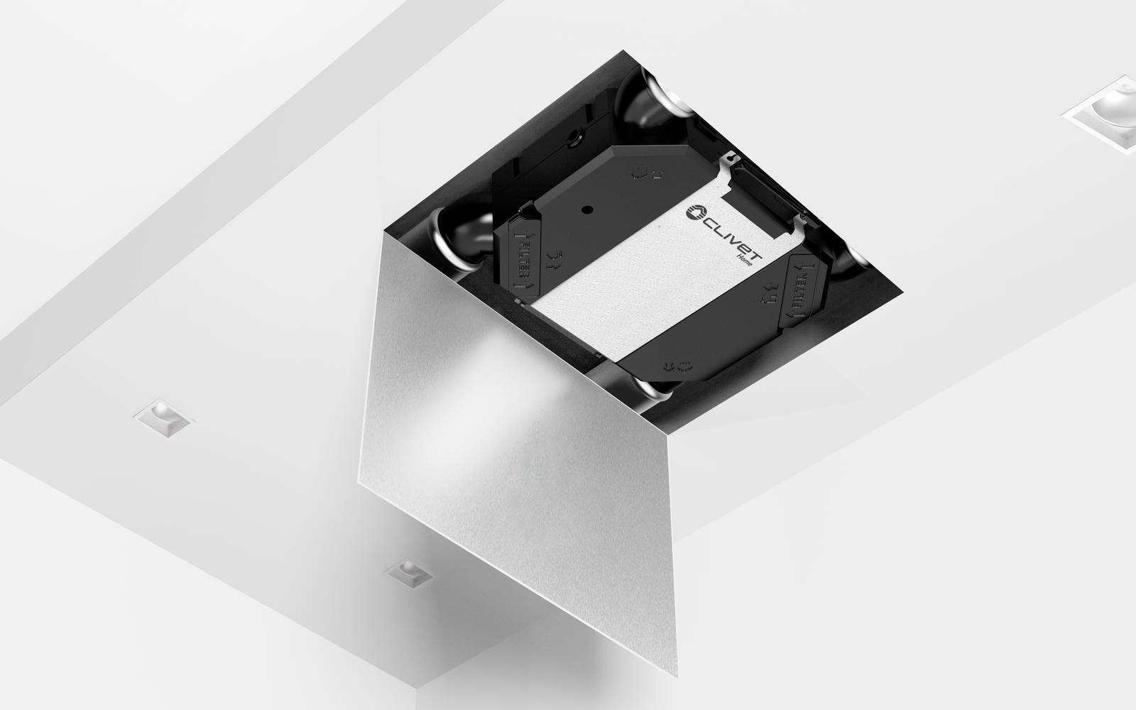 Controsoffitto con Clivet ELFOFRESH EVO