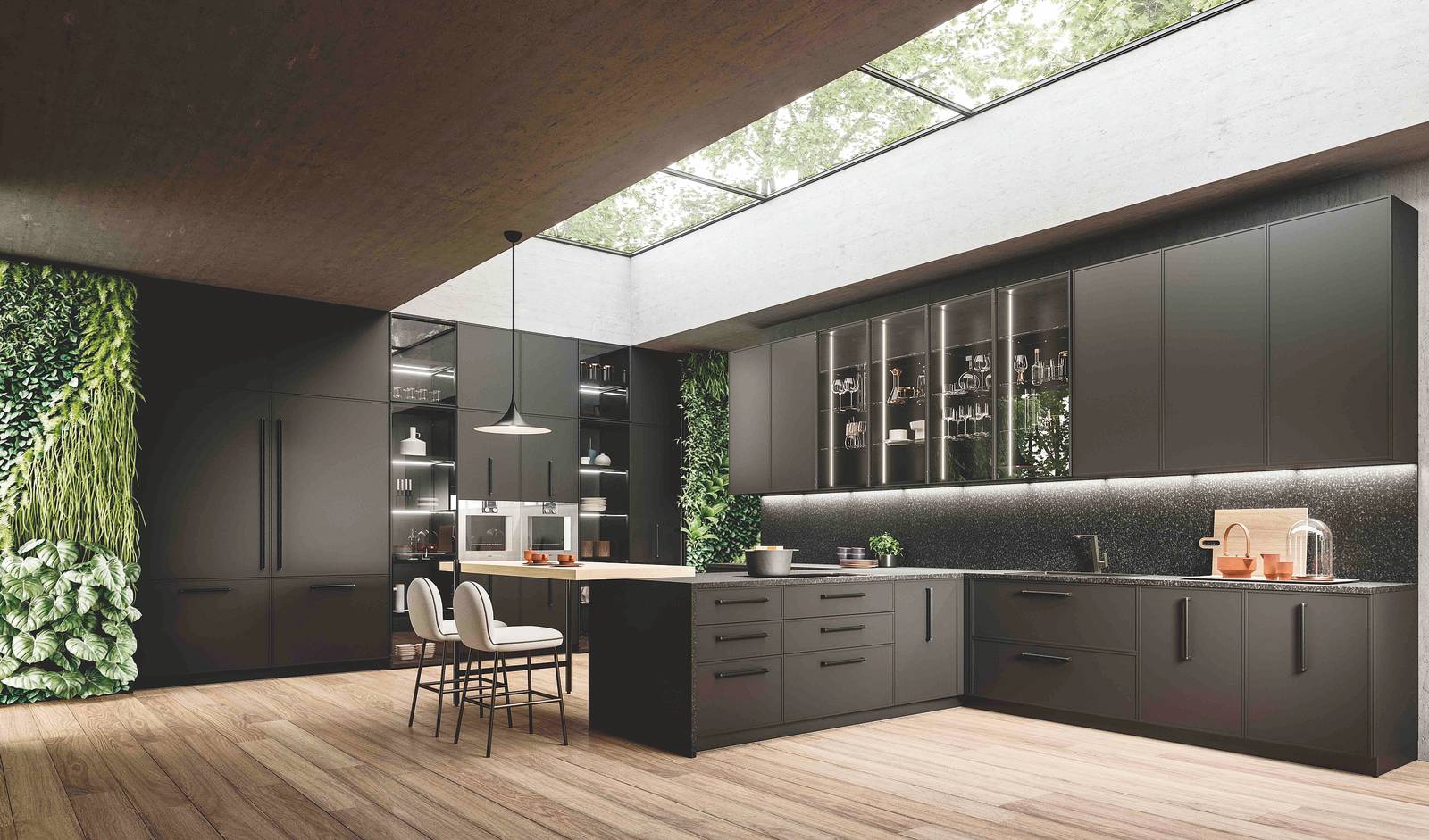 R1 di Rastelli ha il bancone rettangolare in E-wood rovere Matrix, con gamba centrale Corinto Nero. Prezzo da rivenditore. www.rastellidesign.it R1 di Rastelli ha il bancone rettangolare in E-wood rovere Matrix, con gamba centrale Corinto Nero. Prezzo da rivenditore. www.rastellidesign.it