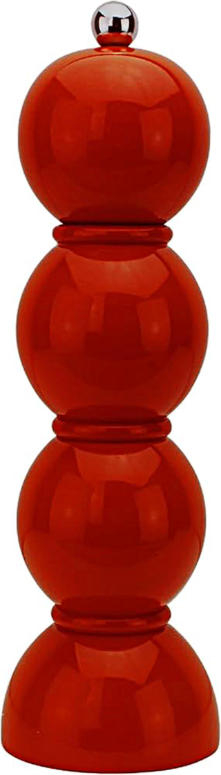 Un macinasale a sfere, in legno laccato, aggiunge un accento cromatico dal design plastico deciso (Red Bobbin Salt or Pepper Mill di Addison Ross) eu.addisonross.com. Un macinasale a sfere, in legno laccato, aggiunge un accento cromatico dal design plastico deciso (Red Bobbin Salt or Pepper Mill di Addison Ross) eu.addisonross.com.
