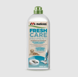 Un detergente fresco utilizzabile con aspirapolveri e robot con funzione lavapavimenti di tutte le marche. Prezzo: 8,99 euro su www.meliconi.com